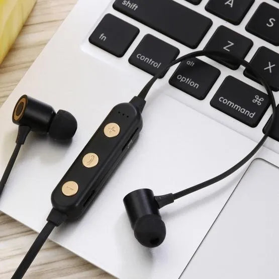 Mingge MG-G22 Draadloze Bluetooth Sport Headset – Magnetische Oordopjes met TF-kaart – Zilver-Ilumina Benelux