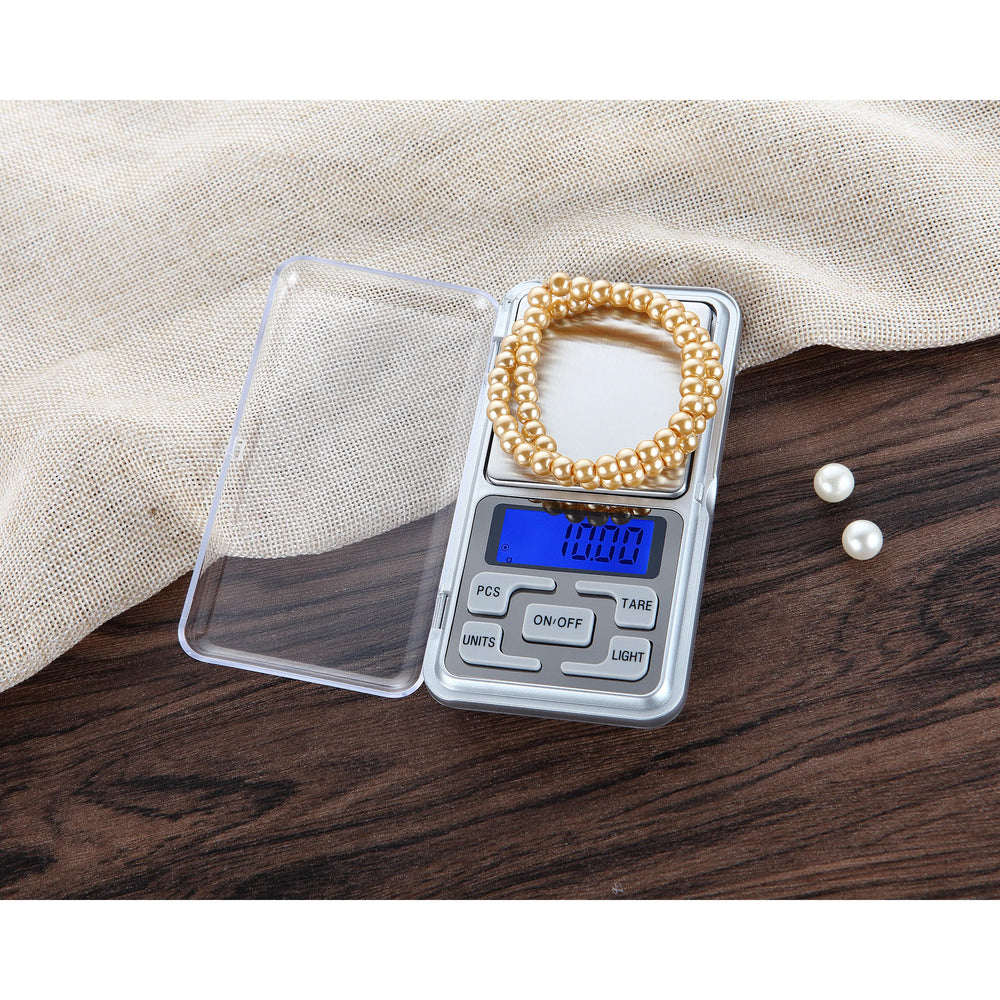 Digitale precisieweegschaal - Zakweegschaal 200g x 0,01g - LCD display - Tara & telfunctie - Zilver-Ilumina Benelux