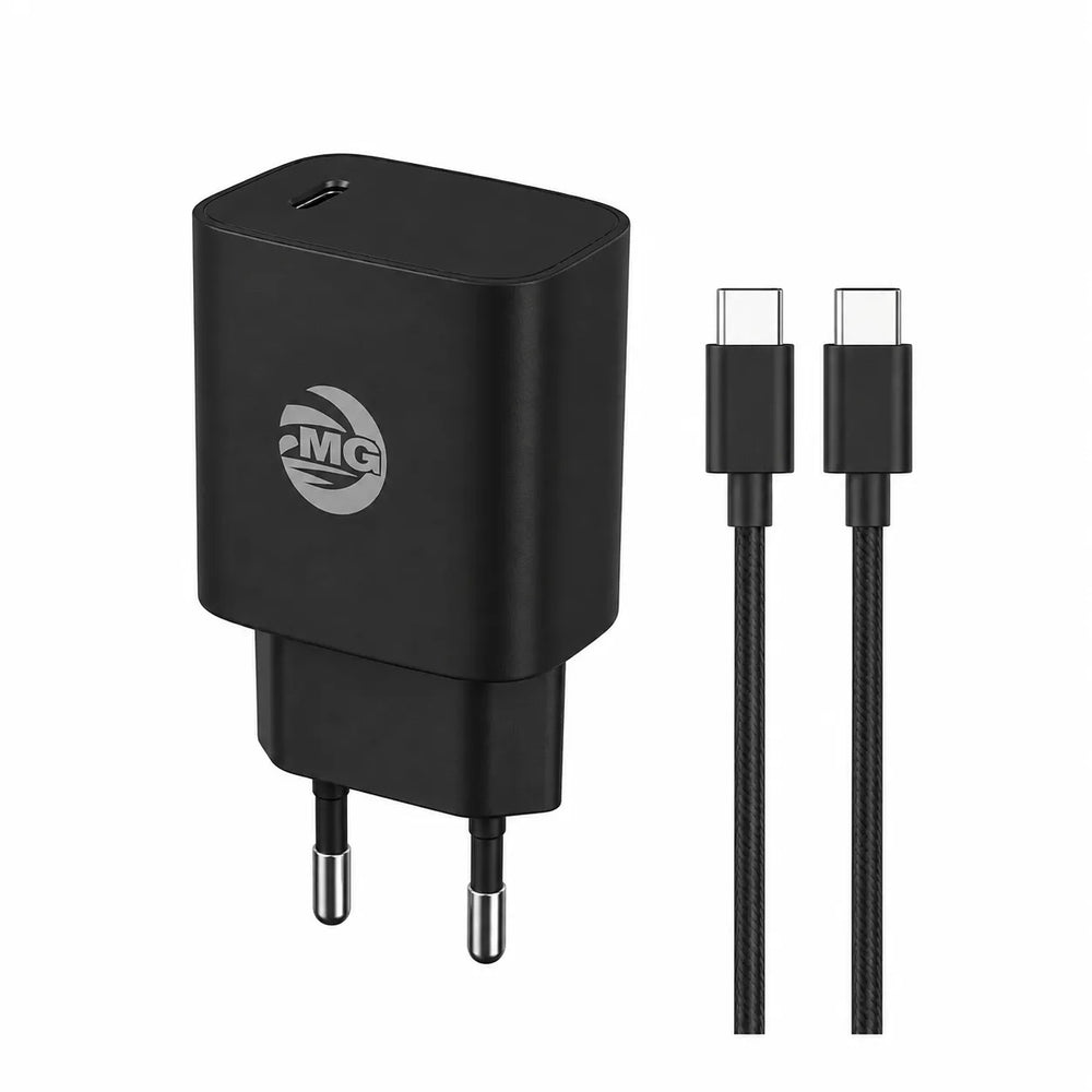 Adapter Set – 30W Snellader – USB-C Poort – 60W USB-C naar USB-C Kabel – 1 Meter – Zwart-Ilumina Benelux