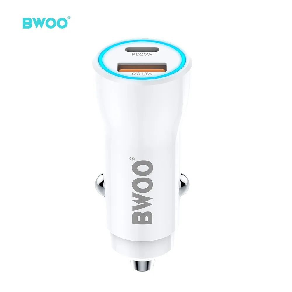 38W Autolader USB-C PD & USB-A QC – Snellader voor Auto