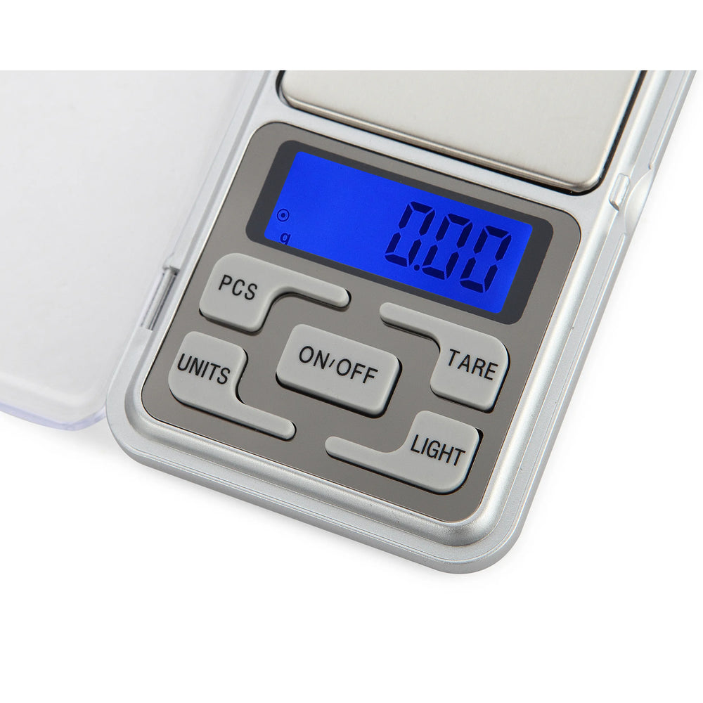 Digitale precisieweegschaal - Zakweegschaal 200g x 0,01g - LCD display - Tara & telfunctie - Zilver-Ilumina Benelux