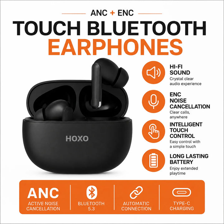 Draadloze Bluetooth Oordopjes met ANC + ENC - HiFi Stereo Earbuds-Ilumina Benelux