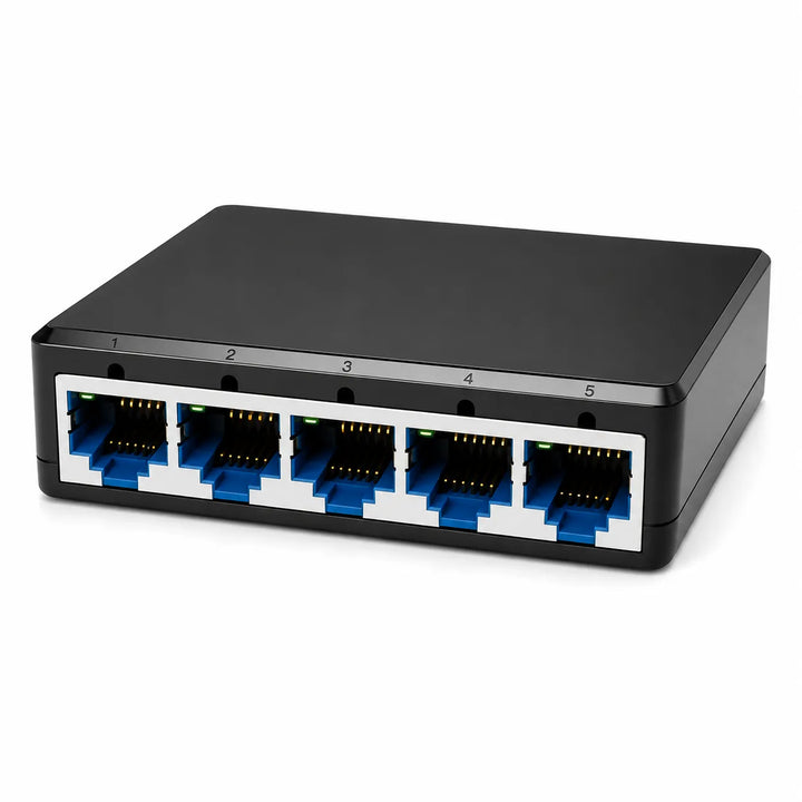 Netwerk switch - 5-poorts Gigabit Ethernet splitter - Full Duplex - Tot 2000 Mbps - Zwart-Ilumina Benelux