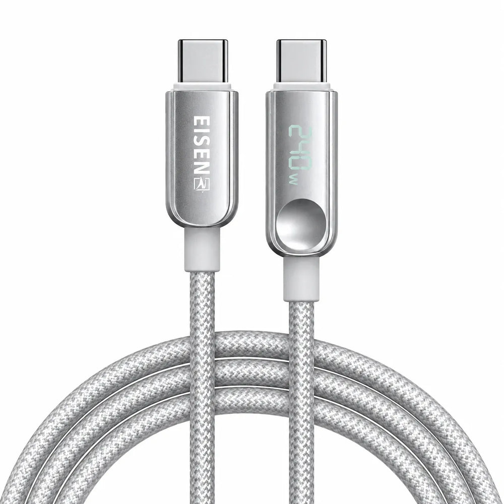 240W USB-C naar USB-C Hidden Digital Display Kabel 1 Meter-Ilumina Benelux