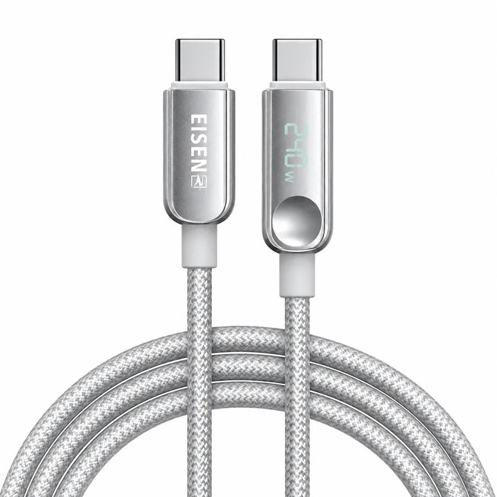 240W USB-C naar USB-C Hidden Digital Display Kabel 1 Meter-Ilumina Benelux