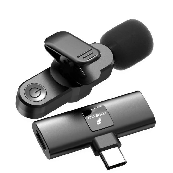 Draadloze Microfoon USB-C - Lavalier Microfoon - Plug & Play - Noise Reduction - 20 Meter Bereik - Voor Android, USB-C Smartphones, Tablets & Laptop-Ilumina Benelux