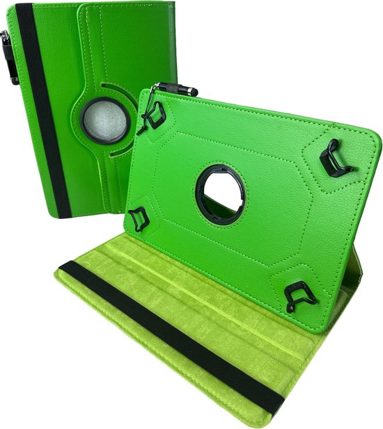10 inch Tablet Hoesjes – 360° draaibaar – Multi-stand Standfunctie – Groen-Tablethoesjes-Ilumina Benelux
