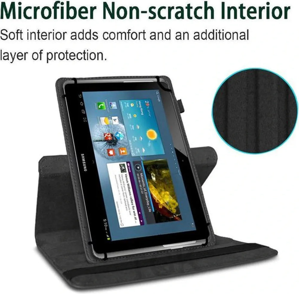 10 inch Tablet Hoesjes – 360° draaibaar – Standfunctie – Zwart-Tablethoesjes-Ilumina Benelux