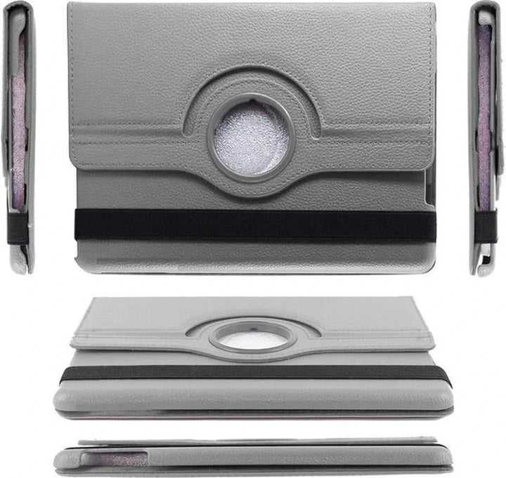 10 inch Tablet – Multi Stand Case Hoesjes – 360° draaibaar – Standfunctie – Grijs-Tablethoesjes-Ilumina Benelux