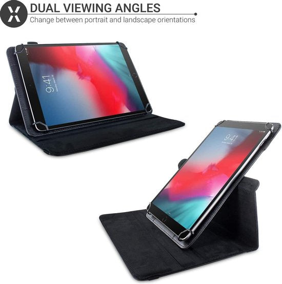 10 inch tablet Hoesjes – 360° draaibaar – Multi-stand standfunctie – Zwart-Tablethoesjes-Ilumina Benelux