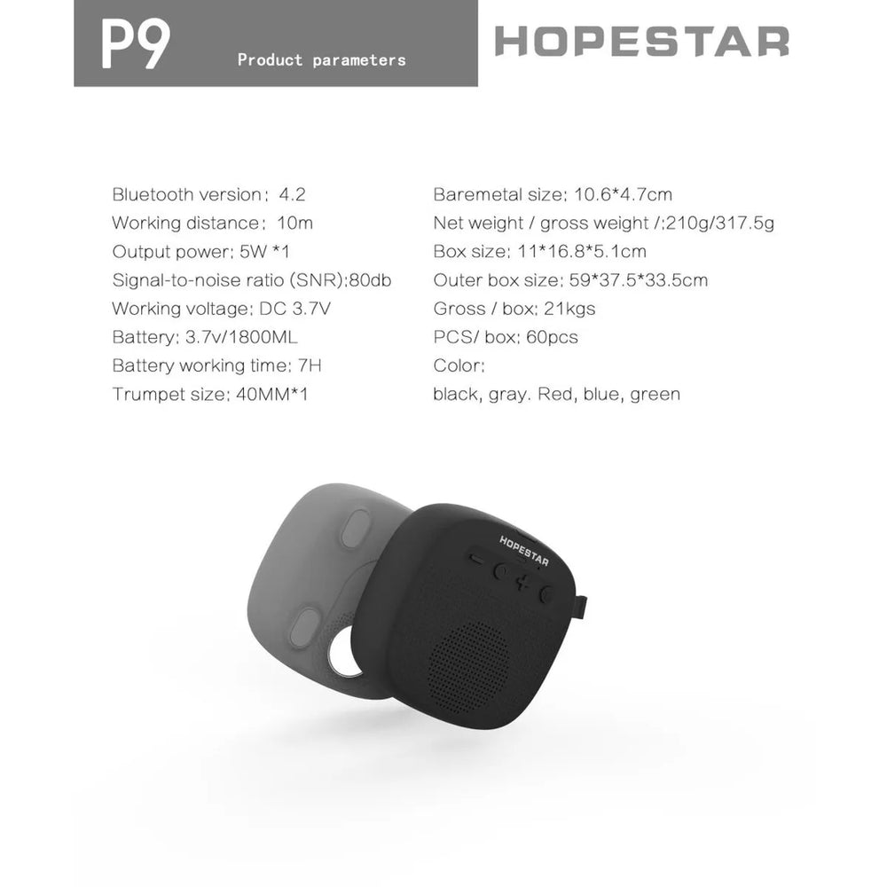 Hopestar P9 Bluetooth Fietsspeaker – Draagbare Outdoor Bluetooth Speaker – Waterdicht – Rood-Ilumina Benelux