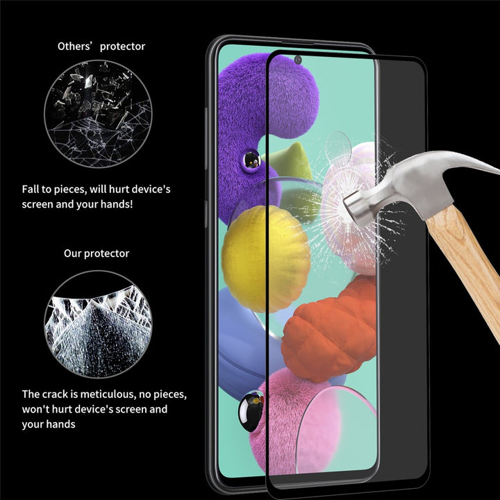 Samsung Galaxy A51 Screenprotector Glas Full Cover Gehard 9H – 4-Pack-Ilumina Benelux