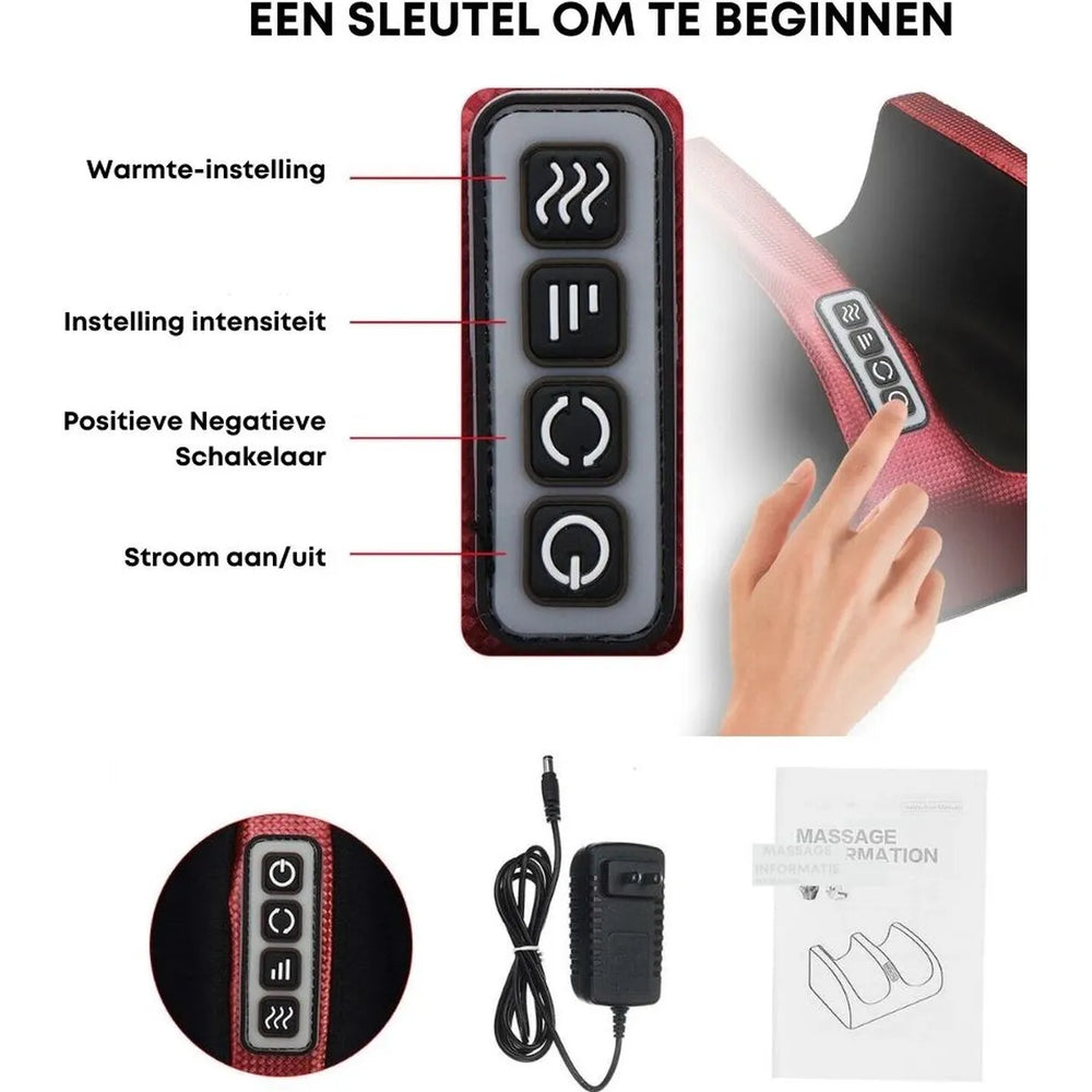 Voetmassage Apparaat – 12 Massageballen – Warmtefunctie – Bloedsomloop – Elektrische Voetmassager-Ilumina Benelux