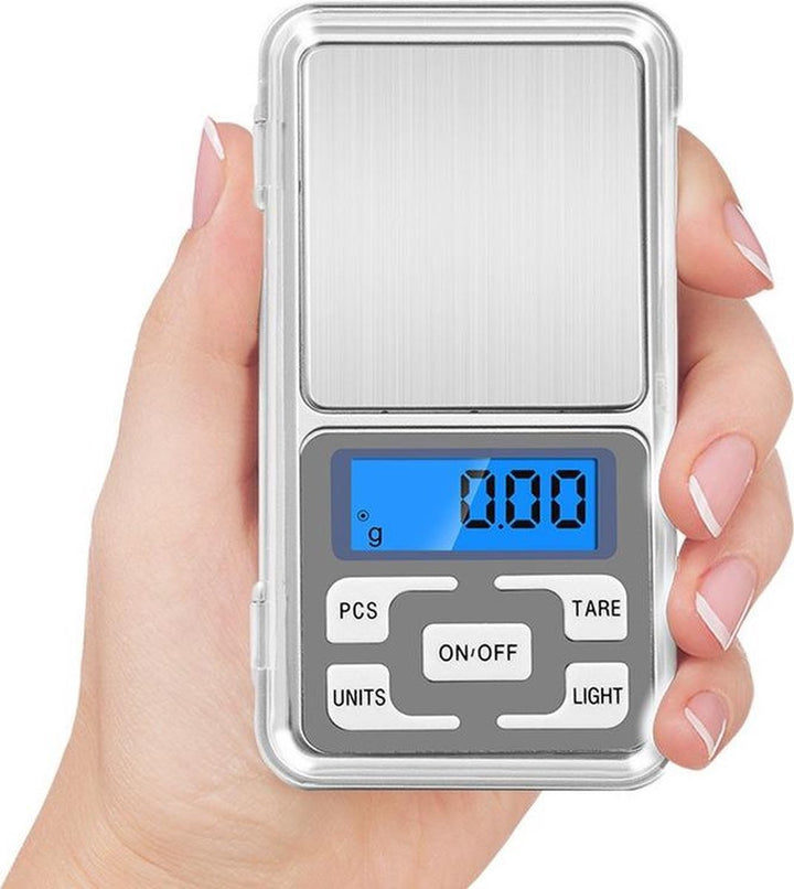 Digitale precisieweegschaal – Zakweegschaal 200g x 0,01g – LCD display – Tara & telfunctie – Zilver-Ilumina Benelux