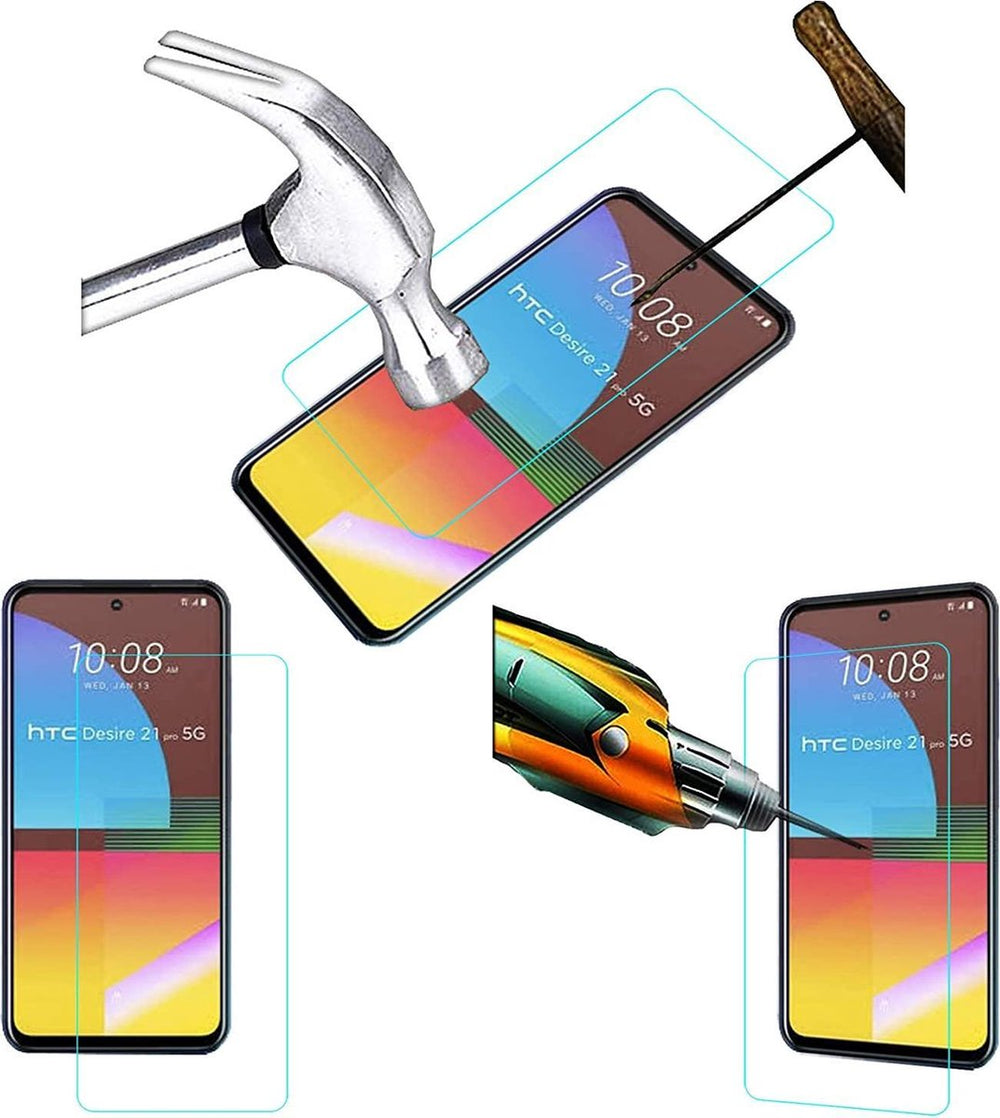 HTC Desire 21 Pro Screenprotector Gehard 9H – Anti-kras – 3-Pack-Ilumina Benelux
