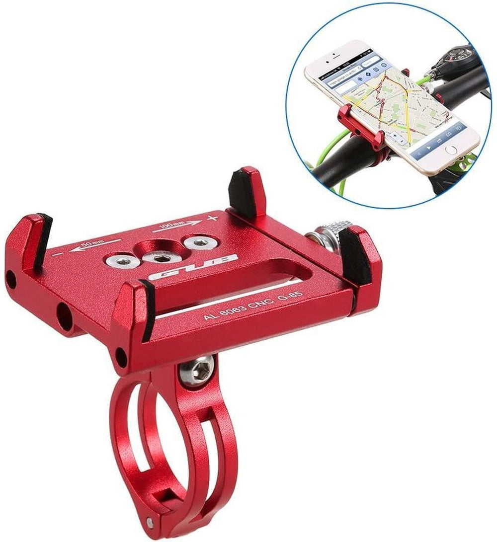 Telefoonhouder fiets – Aluminium smartphonehouder – Universeel – GUB LB-424 – Rood-Ilumina Benelux