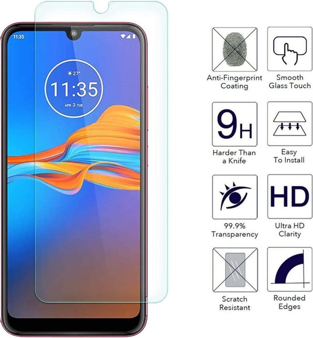 Motorola Moto E6 Plus Screenprotector Gehard 9H – Anti-kras – Tempered Glas – 2-Pack-Ilumina Benelux