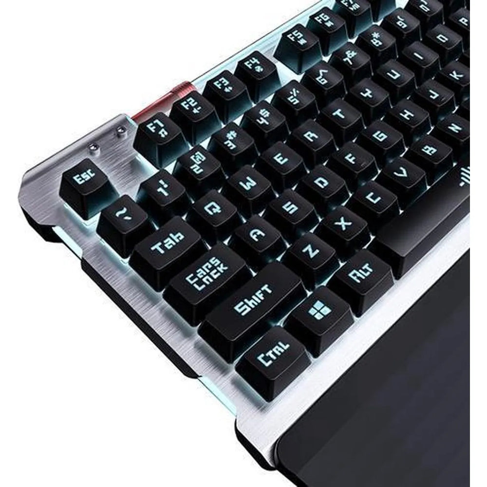 Gaming Toetsenbord – Mechanisch Gaming Keyboard met RGB LED Verlichting – Anti-Ghosting – USB Bedraad – Inclusief Polssteun