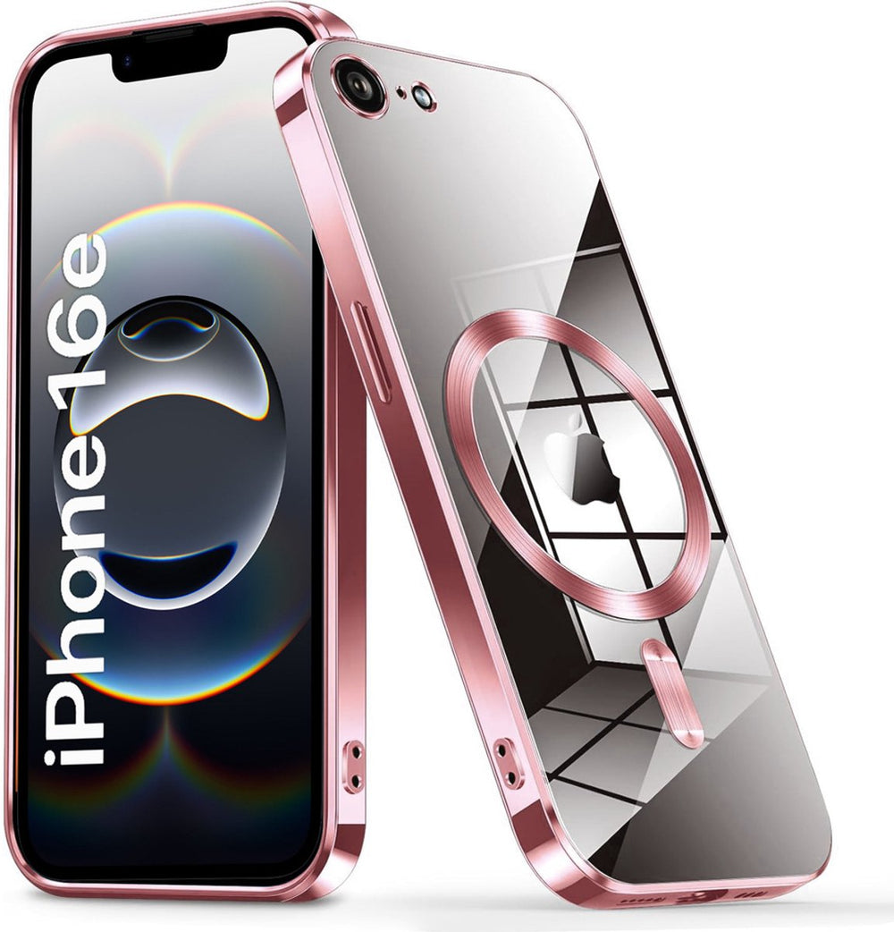iPhone 16E / iPhone SE 4 Hoesjes – Backcover – Camera Lens Protector – MagSafe Compatibel – Roze-Ilumina Benelux