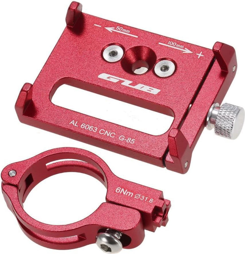 Telefoonhouder fiets – Aluminium smartphonehouder – Universeel – GUB LB-424 – Rood-Ilumina Benelux