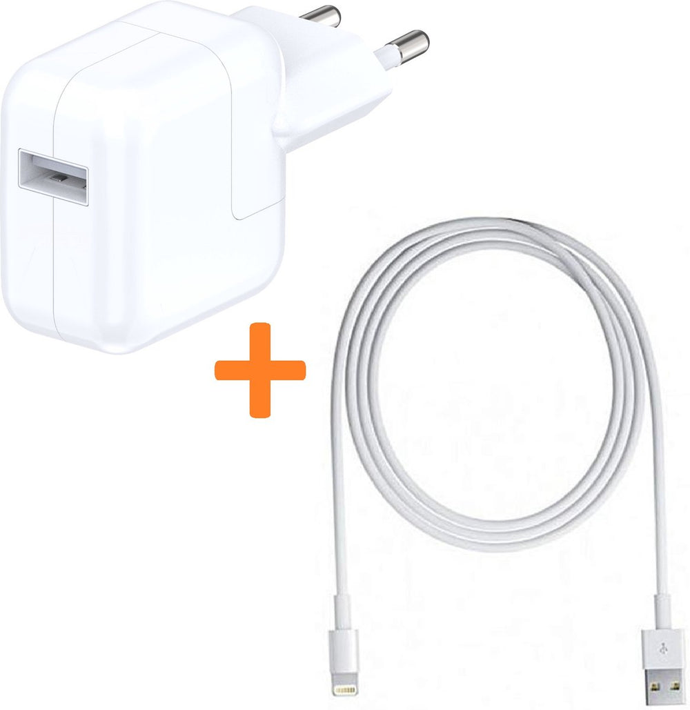 Oplader – Geschikt voor iPad – 12W 2.4A USB Adapter – Inclusief Oplaadkabel-Oplader-Ilumina Benelux