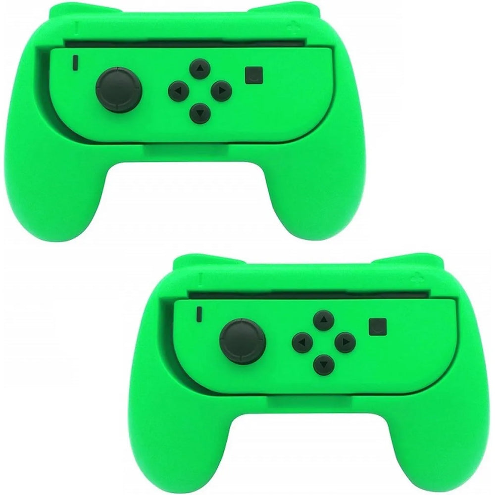 Controller Grip Set Geschikt voor Nintendo Switch Joy-Con – 2 Stuks Groen – Ergonomische Handgrepen-Ilumina Benelux
