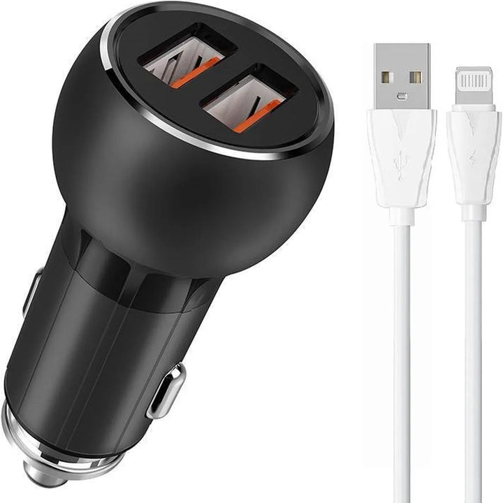 LDNIO C503Q 36W Quick Charge Autolader met Lightning Kabel-Ilumina Benelux