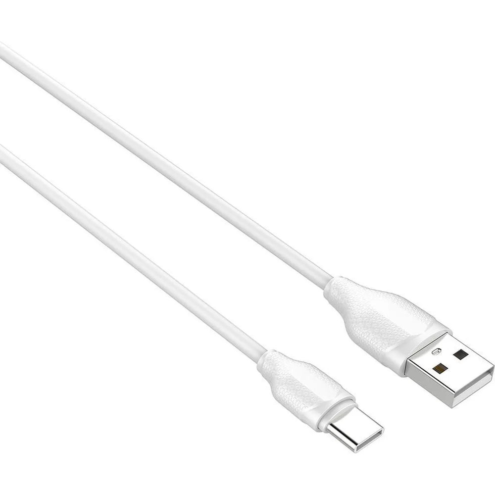 LDNIO LS371 USB-A naar USB-C Kabel – 1 Meter – 2.1A Fast Charging Kabel – Wit-Ilumina Benelux