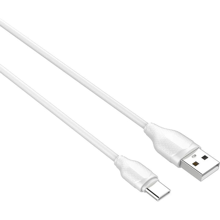 LDNIO LS371 USB-A naar USB-C Kabel – 1 Meter – 2.1A Fast Charging Kabel – Wit-Ilumina Benelux