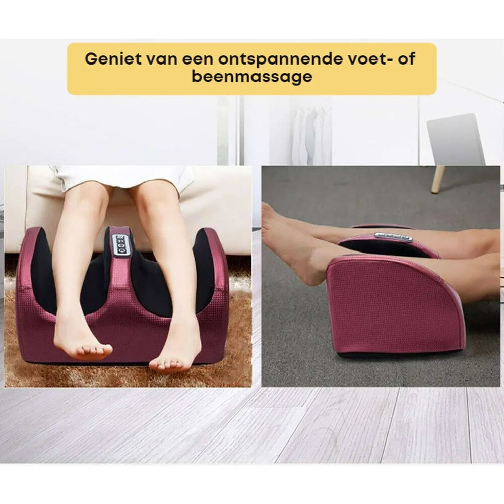 Voetmassage Apparaat – 12 Massageballen – Warmtefunctie – Bloedsomloop – Elektrische Voetmassager-Ilumina Benelux