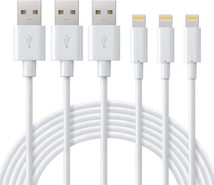 Lightning kabel – Geschikt voor iPhone/iPad/AirPods – USB-A naar Lightning – 3-Pack 1 Meter – Wit-USB-Kabels-Ilumina Benelux
