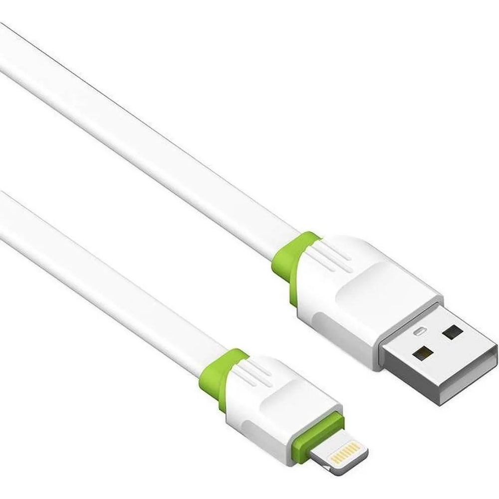 LDNIO LS35 USB-A naar Lightning Kabel – 2 Meter – Fast Charging Oplaadkabel – Wit-Ilumina Benelux