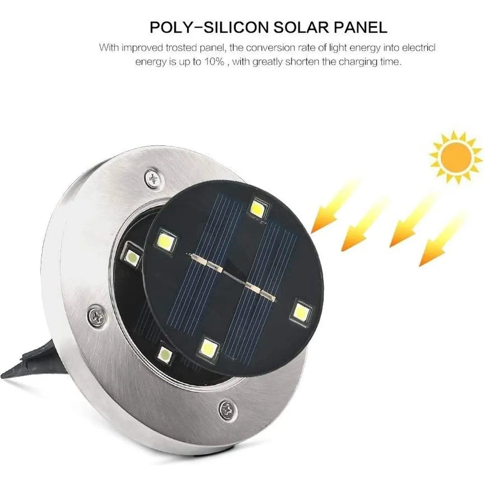 Solar Grondspots LED – Tuinverlichting op Zonne-Energie – Warm Wit – IP65 Waterdicht – Met Schemersensor – Set van 4-Ilumina Benelux