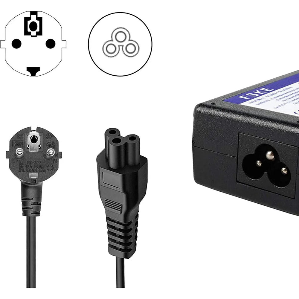 Stroomkabel C5 1.5 Meter – Eurostekker naar C5 Klaverblad Voedingskabel – 250V 10A 2500W – Geschikt voor Laptop, Monitor, TV & Printer
