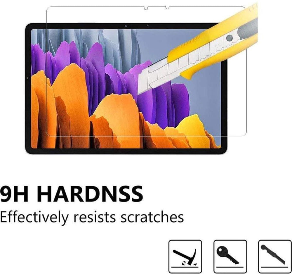 Screenprotector – Geschikt voor Samsung Galaxy Tab S8 Plus/S7 FE/S7 Plus 12.4 – Gehard Glas – Anti-kras – 2x Tempered Glas-tabletscreenprotectors-Ilumina Benelux