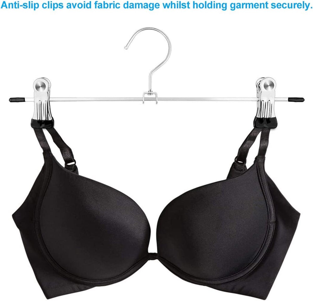 Broekhangers – Verstelbare antislip knijpers – Stevige metalen klemhangers voor broek en rok – 20 stuks – Zilver-Kledinghanger-Ilumina Benelux