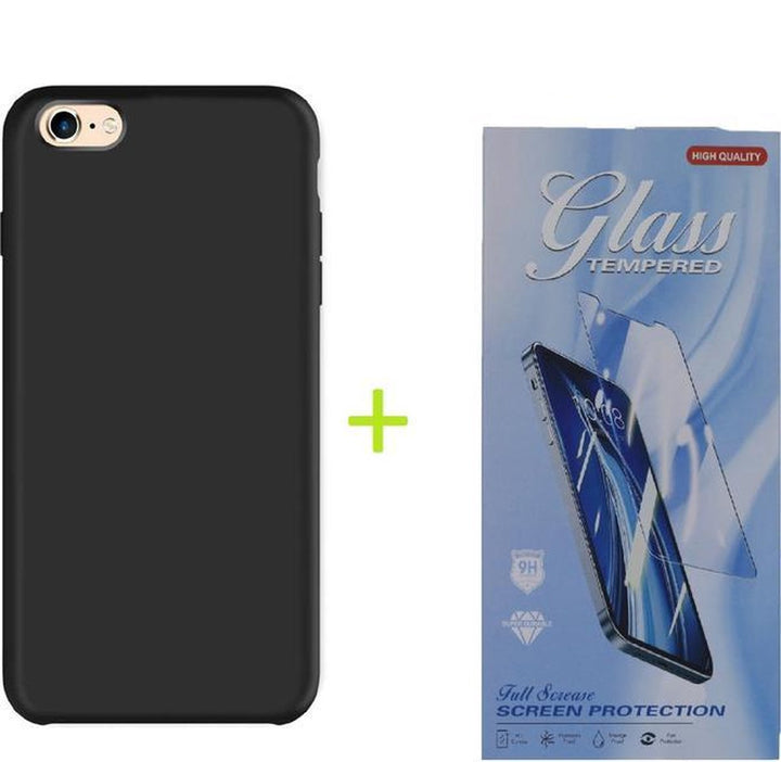 iPhone 7/8 Hoesjes – TPU Siliconen Backcover – Inclusief 3x Screenprotector – Zwart-Ilumina Benelux
