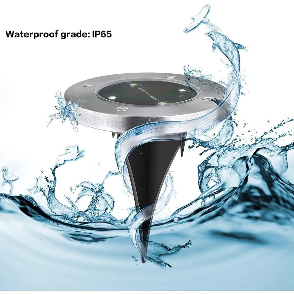 Solar Grondspots LED – Tuinverlichting op Zonne-Energie – Warm Wit – IP65 Waterdicht – Met Schemersensor – Set van 4-Ilumina Benelux