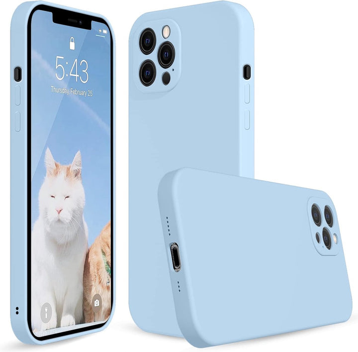 iPhone 11 Pro Hoesjes – Liquid Siliconen Backcover – Flexibel TPU – Camera Allround Bescherming – Sky Blauw-Ilumina Benelux