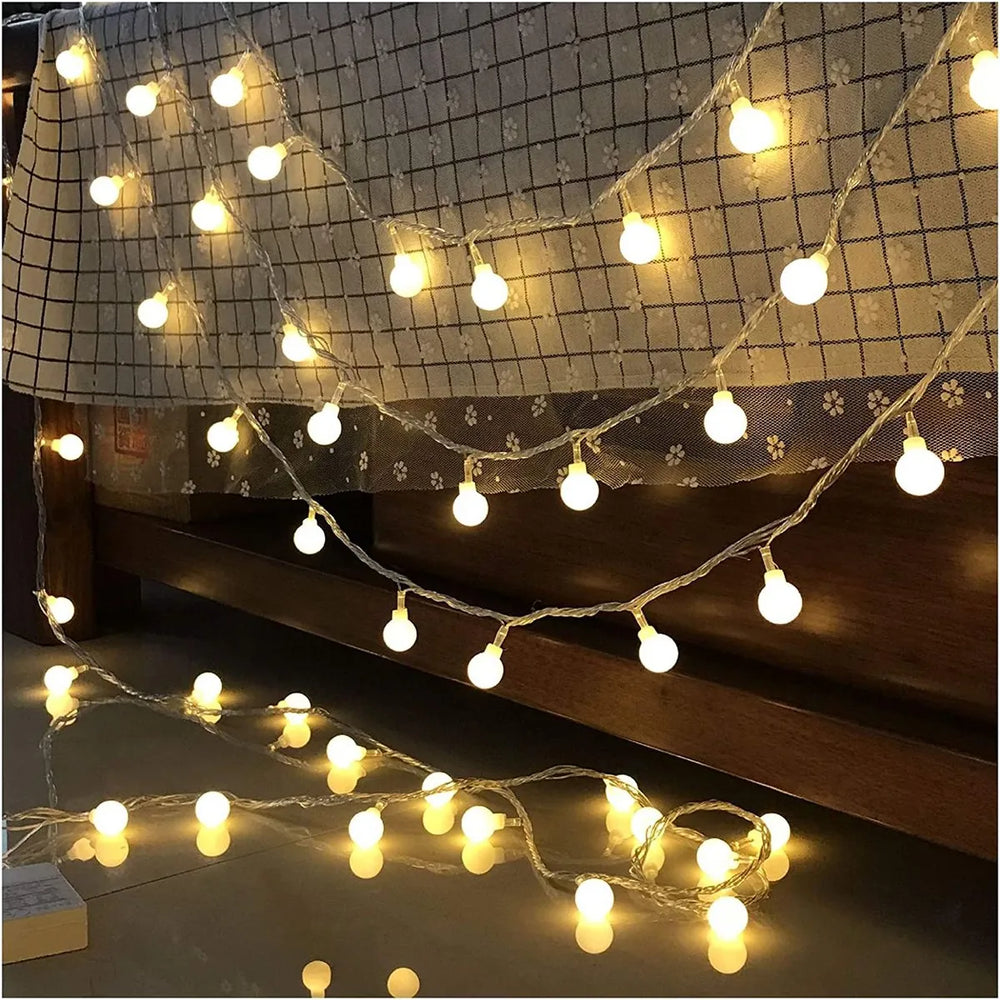 LED Lichtsnoer 10 Meter – 80 LED Lampjes – Warm Wit – Batterijverlichting – Binnen & Buiten – Feestverlichting en Kerstverlichting-Ilumina Benelux