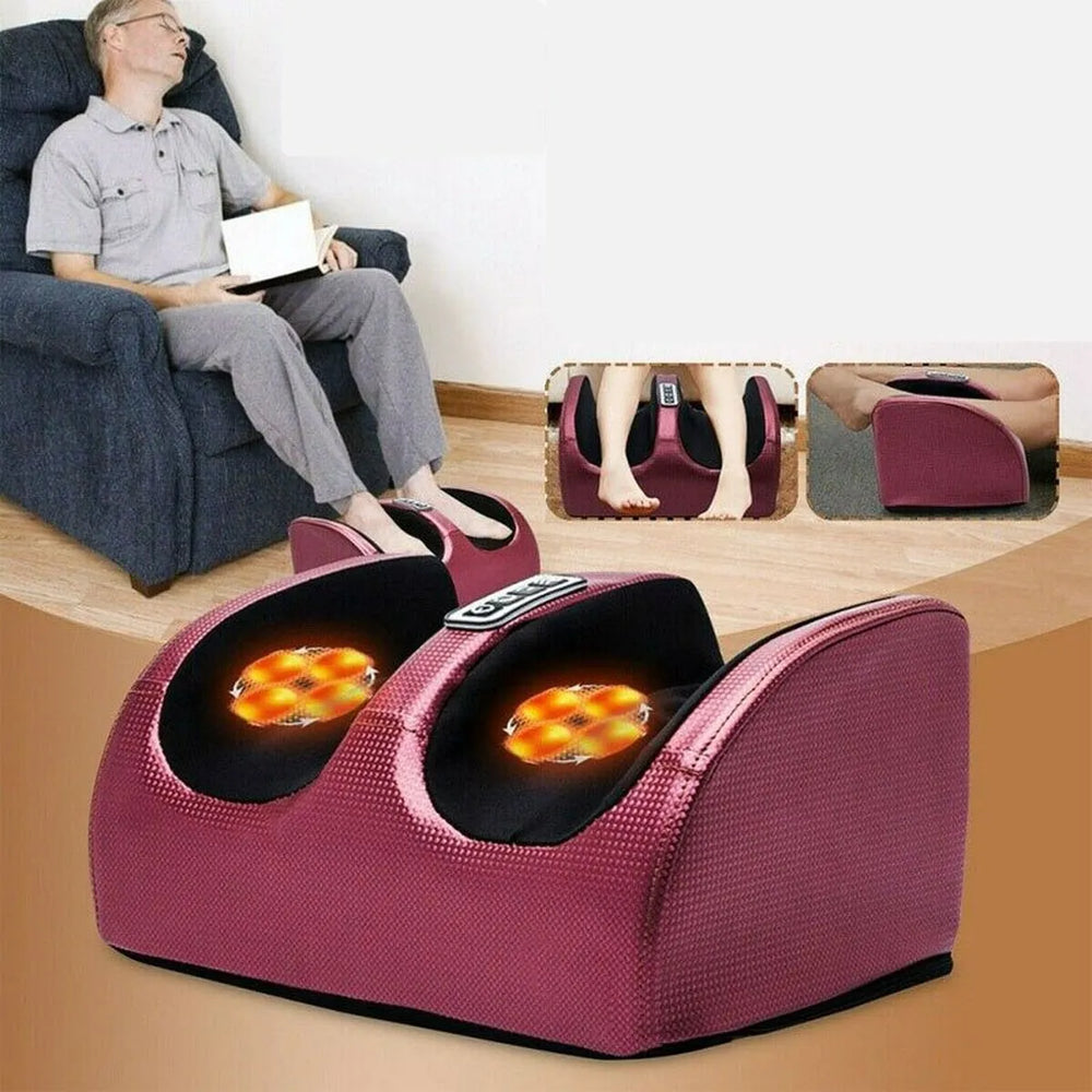 Voetmassage Apparaat – 12 Massageballen – Warmtefunctie – Bloedsomloop – Elektrische Voetmassager-Ilumina Benelux