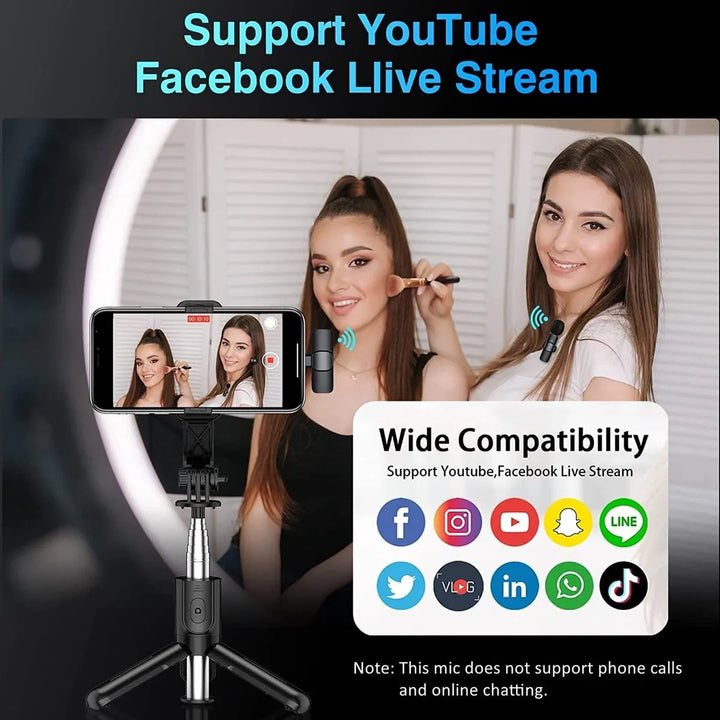 Draadloze Lightning Lavalier Microfoon – Wireless Clip-On Microfoon voor iPhone, TikTok, YouTube, Interviews, Podcasts & Livestreams-Ilumina Benelux