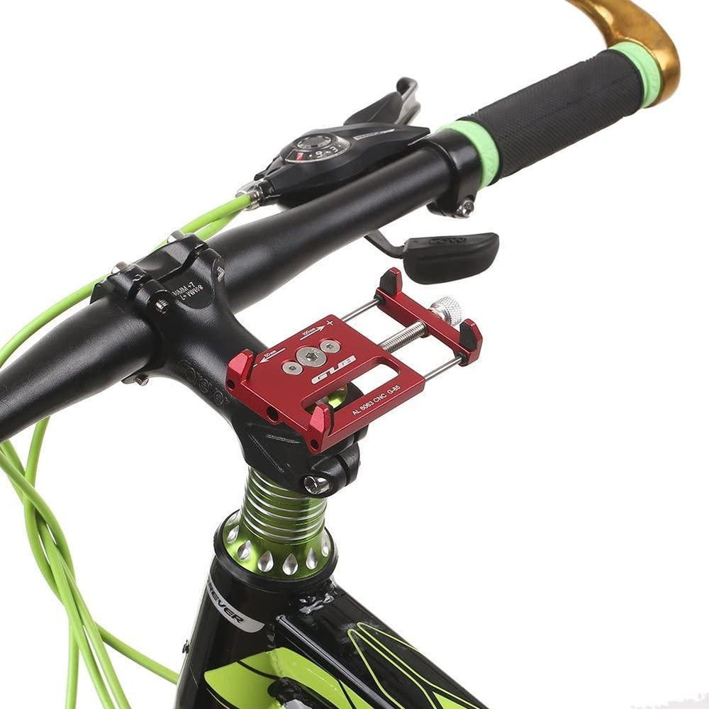 Telefoonhouder fiets – Aluminium smartphonehouder – Universeel – GUB LB-424 – Rood-Ilumina Benelux