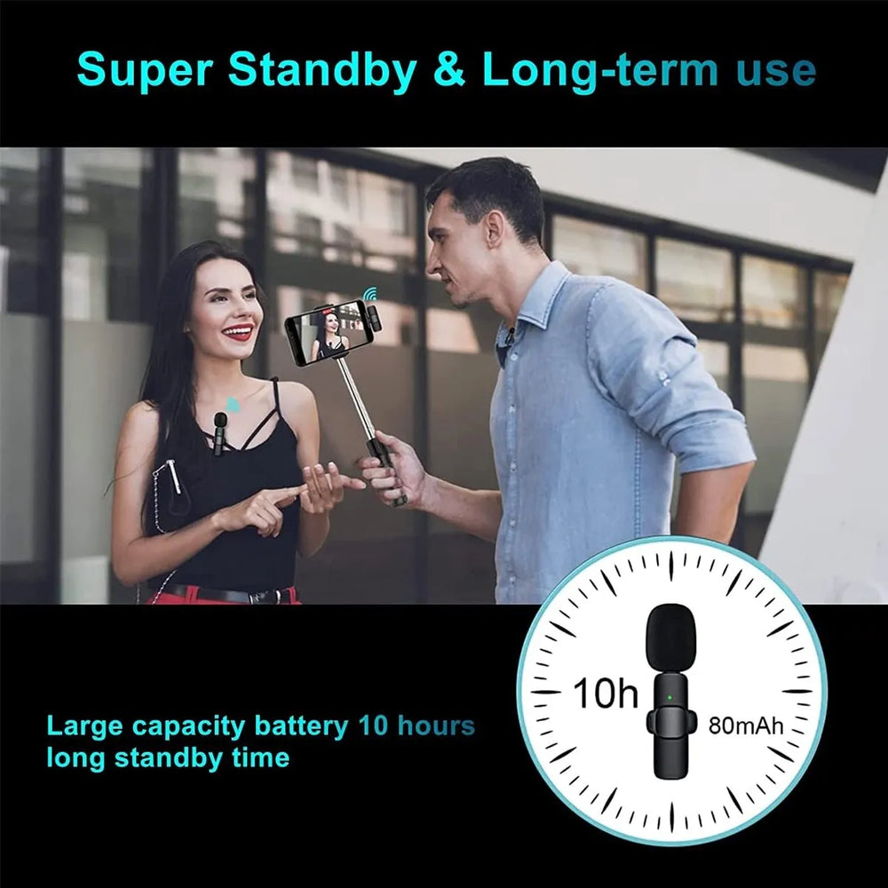 Draadloze Lightning Lavalier Microfoon – Wireless Clip-On Microfoon voor iPhone, TikTok, YouTube, Interviews, Podcasts & Livestreams