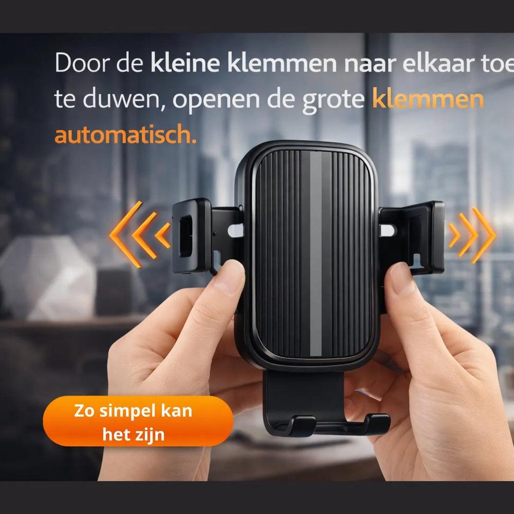 Telefoonhouder voor Ronde Ventilatieroosters - 360° Draaibaar - Universele GSM Houder Auto
