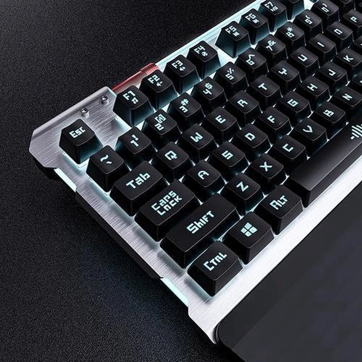 Gaming Toetsenbord – Mechanisch Gaming Keyboard met RGB LED Verlichting – Anti-Ghosting – USB Bedraad – Inclusief Polssteun-Ilumina Benelux