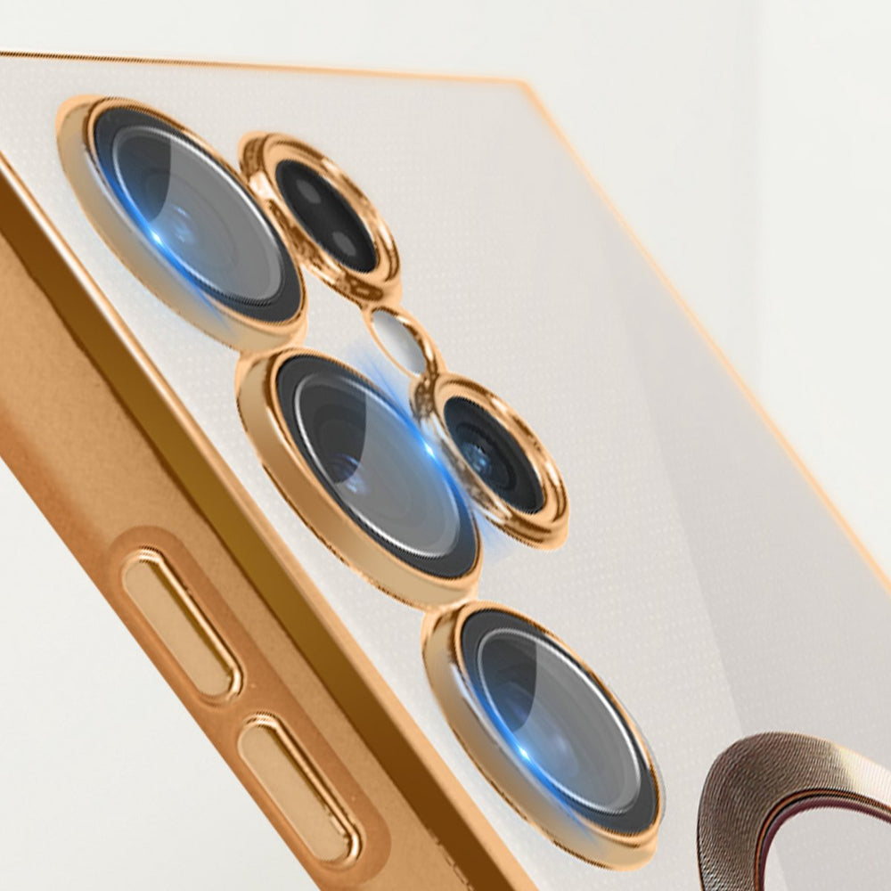 Samsung Galaxy S23 Ultra Hoesjes – MagSafe Backcover – Magnetisch – Schokbestendig – Goud-Ilumina Benelux