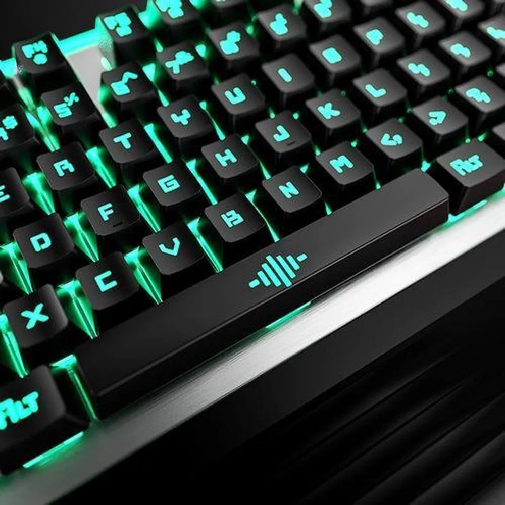 Gaming Toetsenbord – Mechanisch Gaming Keyboard met RGB LED Verlichting – Anti-Ghosting – USB Bedraad – Inclusief Polssteun