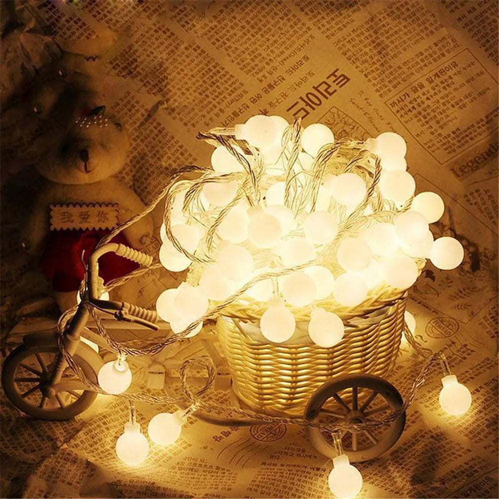 LED Lichtsnoer 10 Meter – 80 LED Lampjes – Warm Wit – Batterijverlichting – Binnen & Buiten – Feestverlichting en Kerstverlichting-Ilumina Benelux