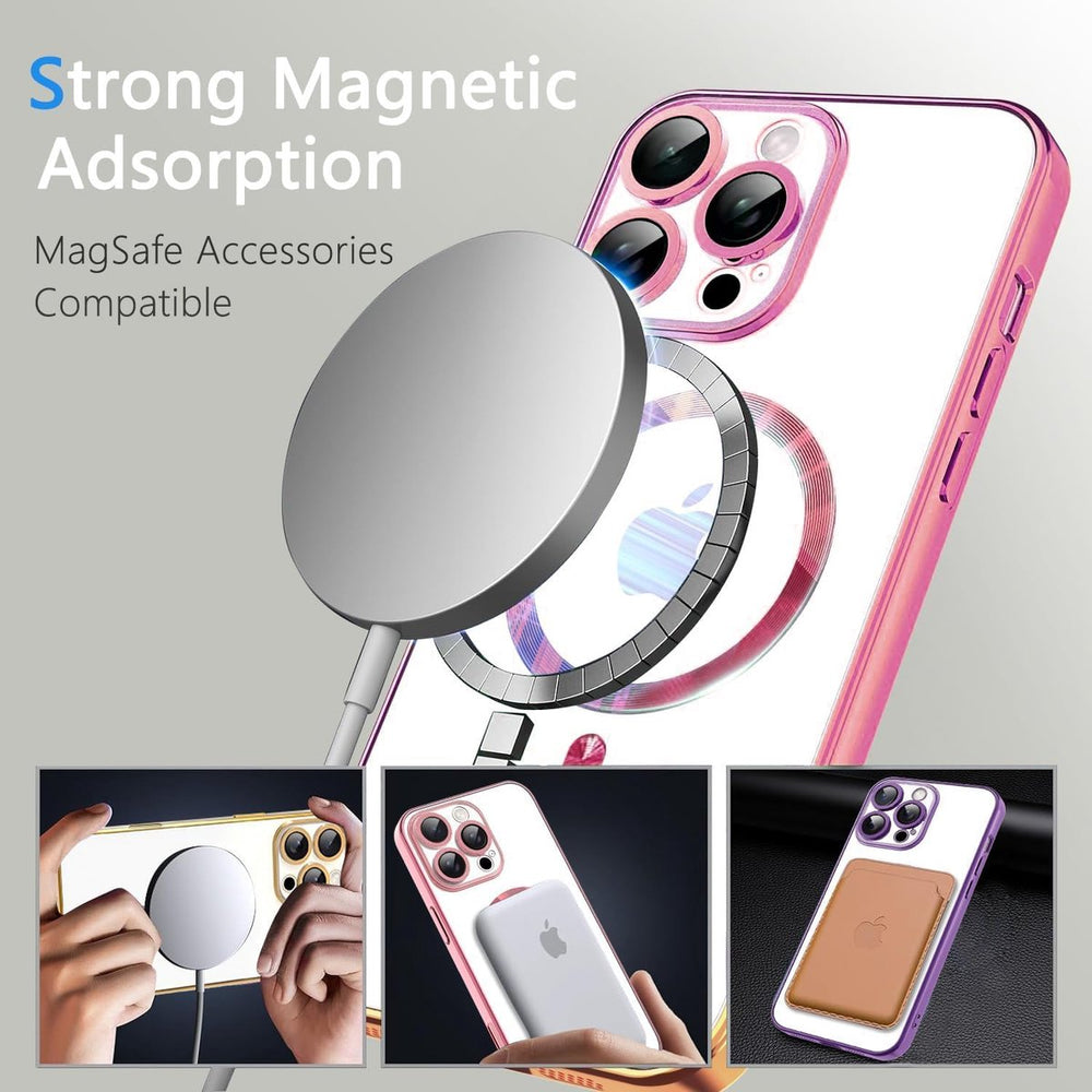 iPhone 17 Hoesjes – Siliconen Backcover – Camera Lens Protector – MagSafe Compatibel – Roze-Ilumina Benelux